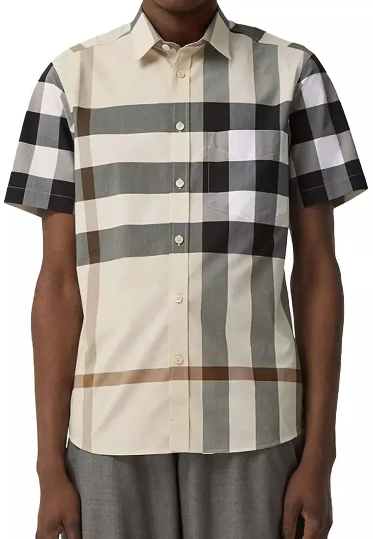  Áo Nam Burberry SS Claverdon Short-sleeve 'Beige' 