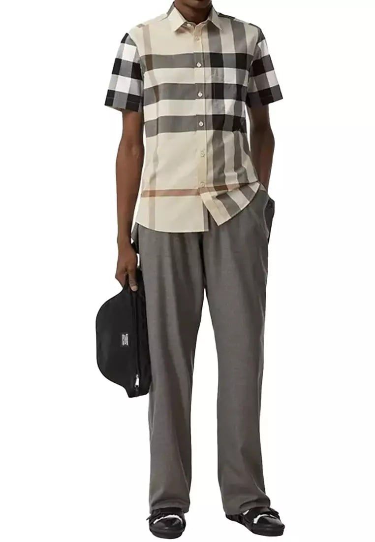  Áo Nam Burberry SS Claverdon Short-sleeve 'Beige' 