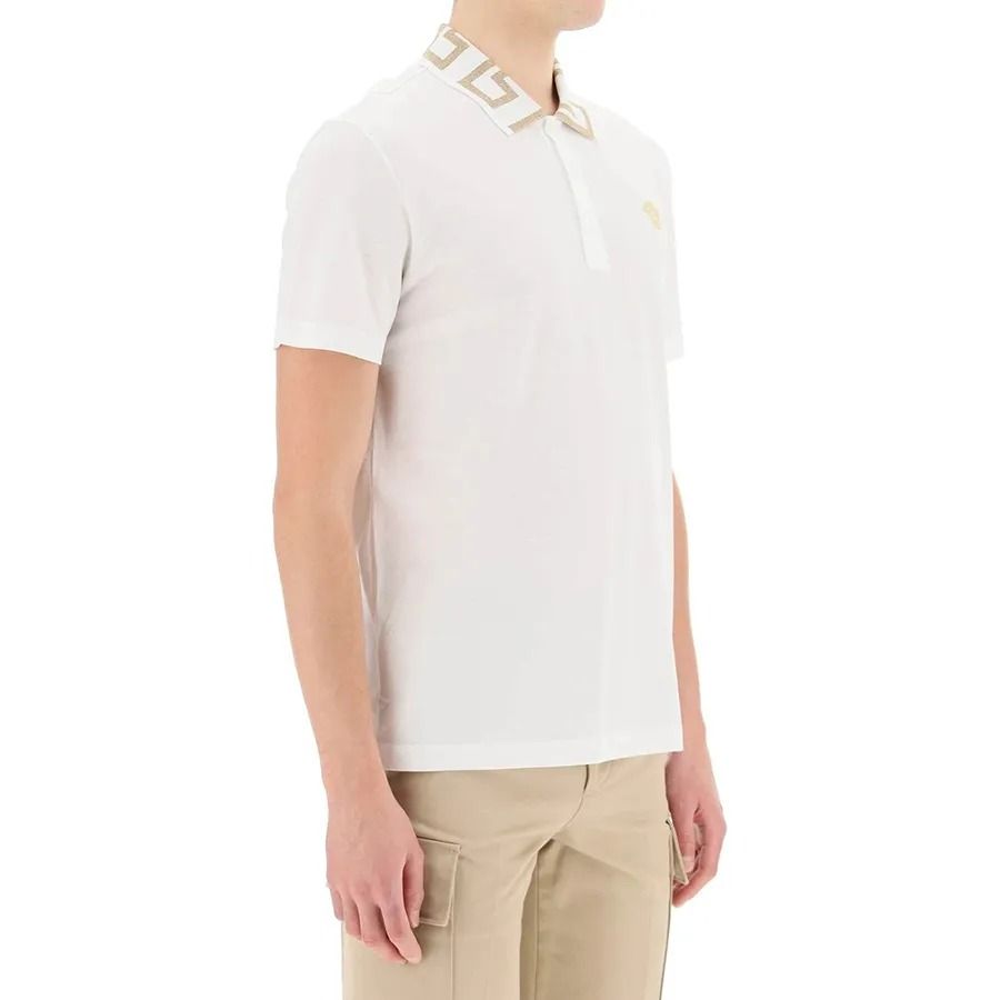  Áo Nam Versace Colletto Greca 'White' 