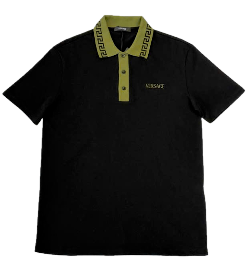  Áo Nữ Versace Greca Motif Polo 'Black' 