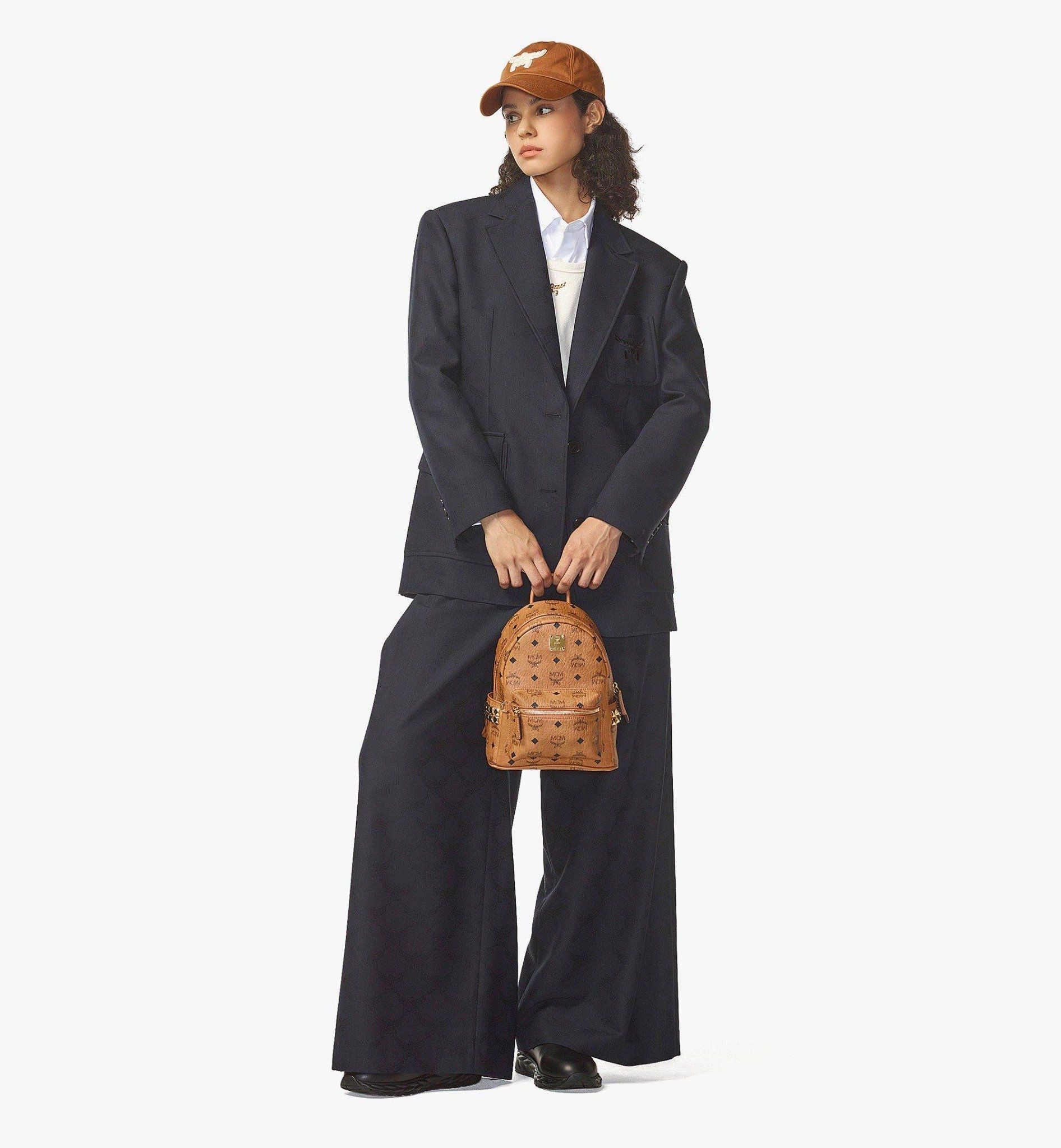  Balo MCM Stark Side Studs Backpack 'Cognac' 