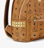  Balo MCM Stark Side Studs Backpack 'Cognac' 