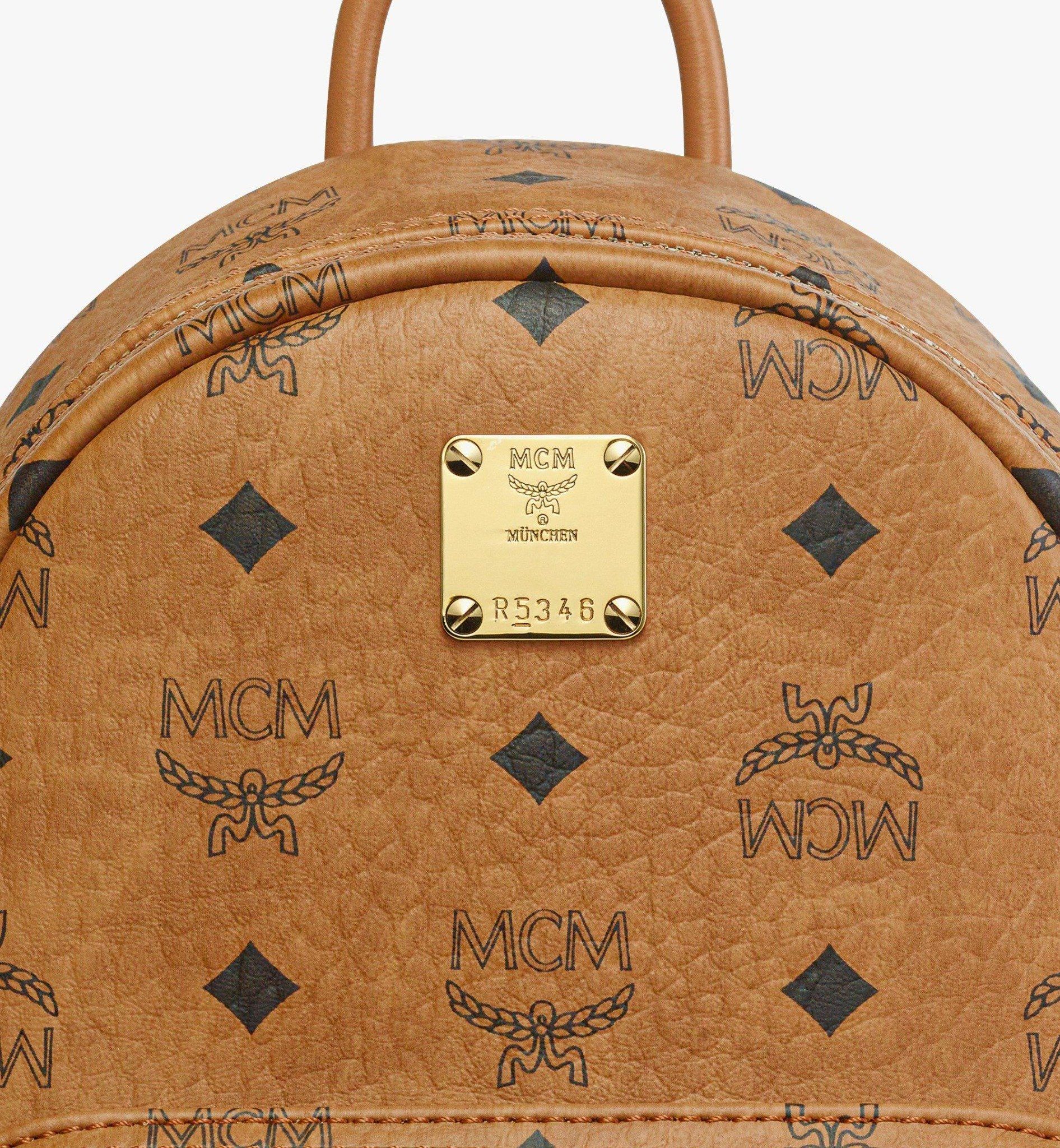  Balo MCM Stark Side Studs Backpack 'Cognac' 