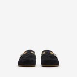  Dép Nam Burberry Check Suede Urchin Clogs 'Black' 