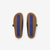  Dép Nam Burberry Check Suede Urchin Clogs 'Black' 