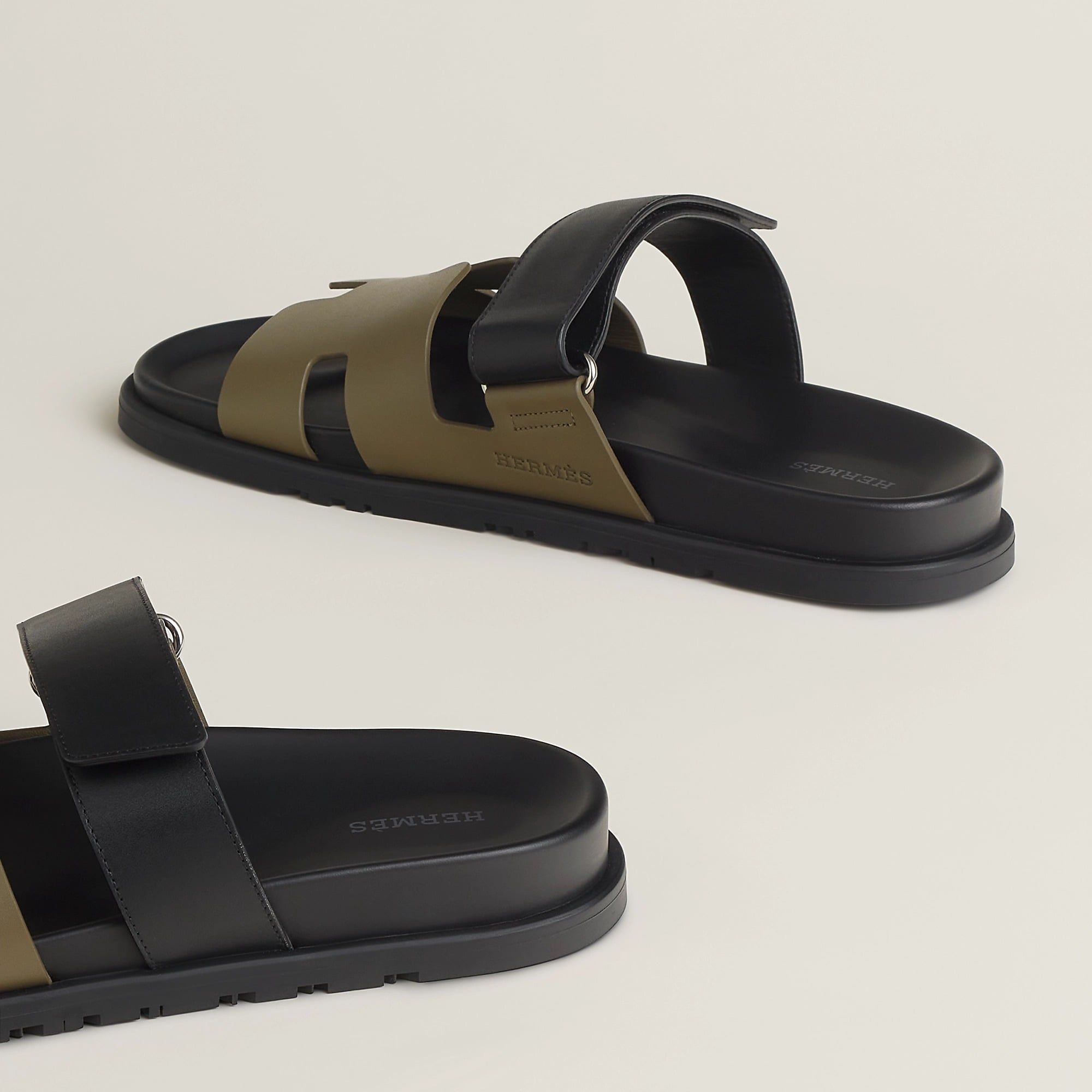  Dép Nam Hermes Chypre Sandal 'Vert Toundra' 