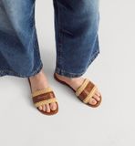  Dép Nữ Dior Dioriviera D-Lane Slide 'Camel' 
