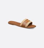  Dép Nữ Dior Dioriviera D-Lane Slide 'Camel' 