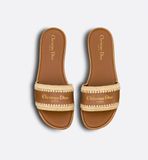  Dép Nữ Dior Dioriviera D-Lane Slide 'Camel' 