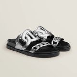  Dép Nữ Hermes Extra Sandal 'Gris Argenté' 