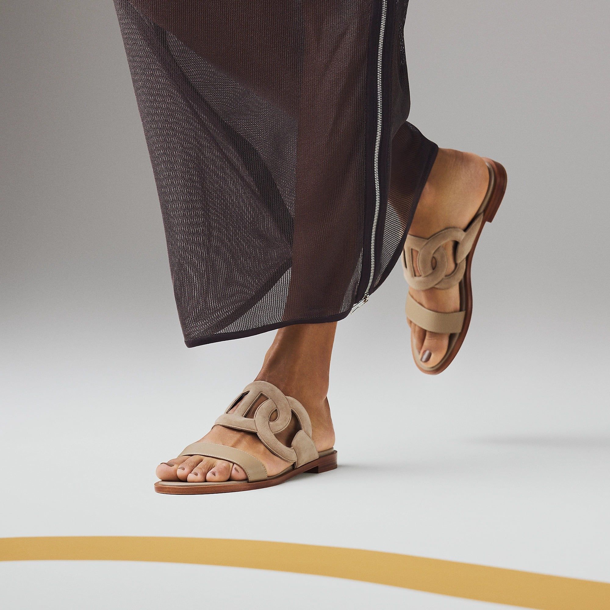  Dép Nữ Hermes Lagune Sandal 'Beige Sable' 