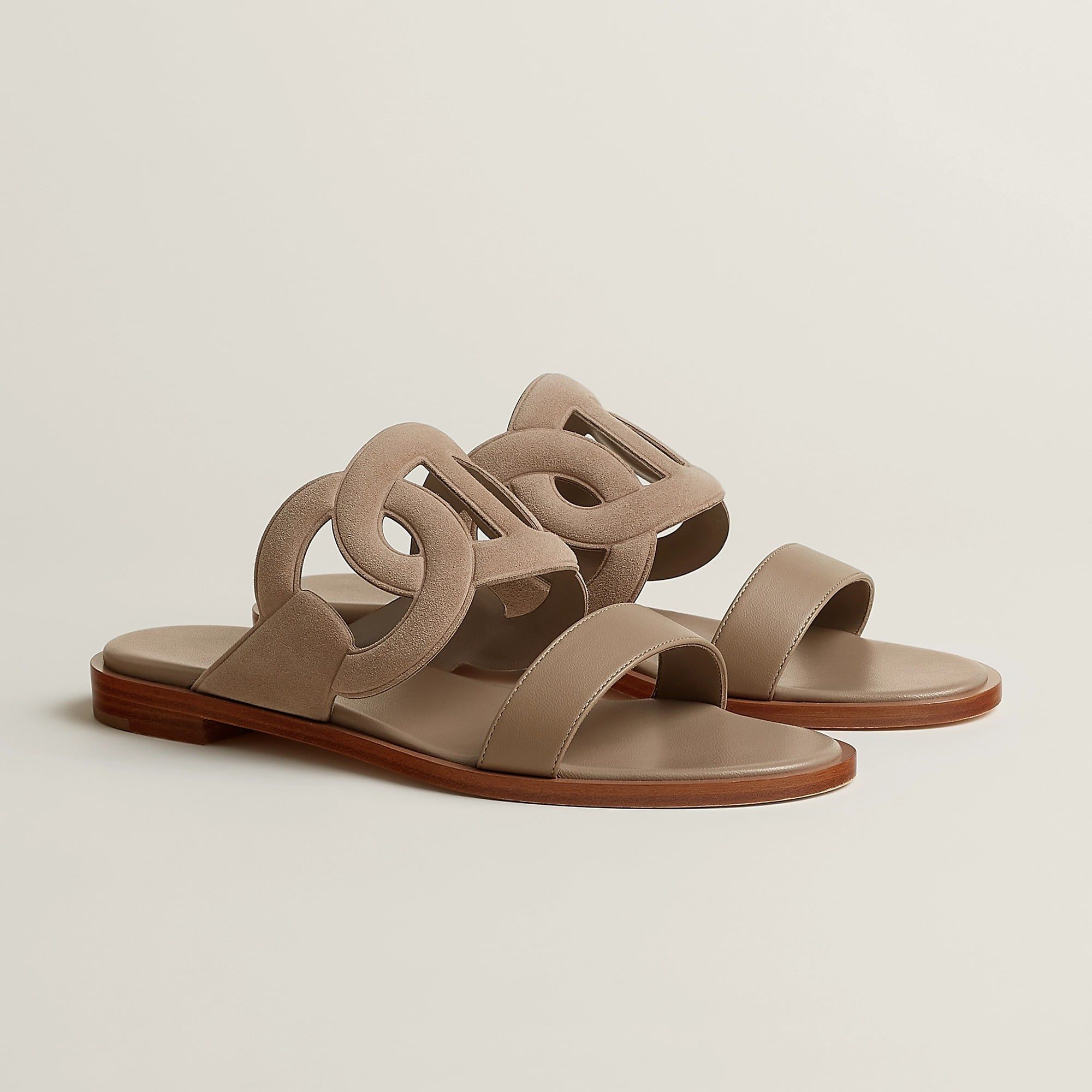  Dép Nữ Hermes Lagune Sandal 'Beige Sable' 