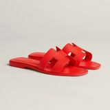  Dép Nữ Hermes Oran Sandal 'Rouge Grenadine' 