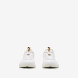  Giày Nam Burberry Leather Matrix Sneakers 'White' 