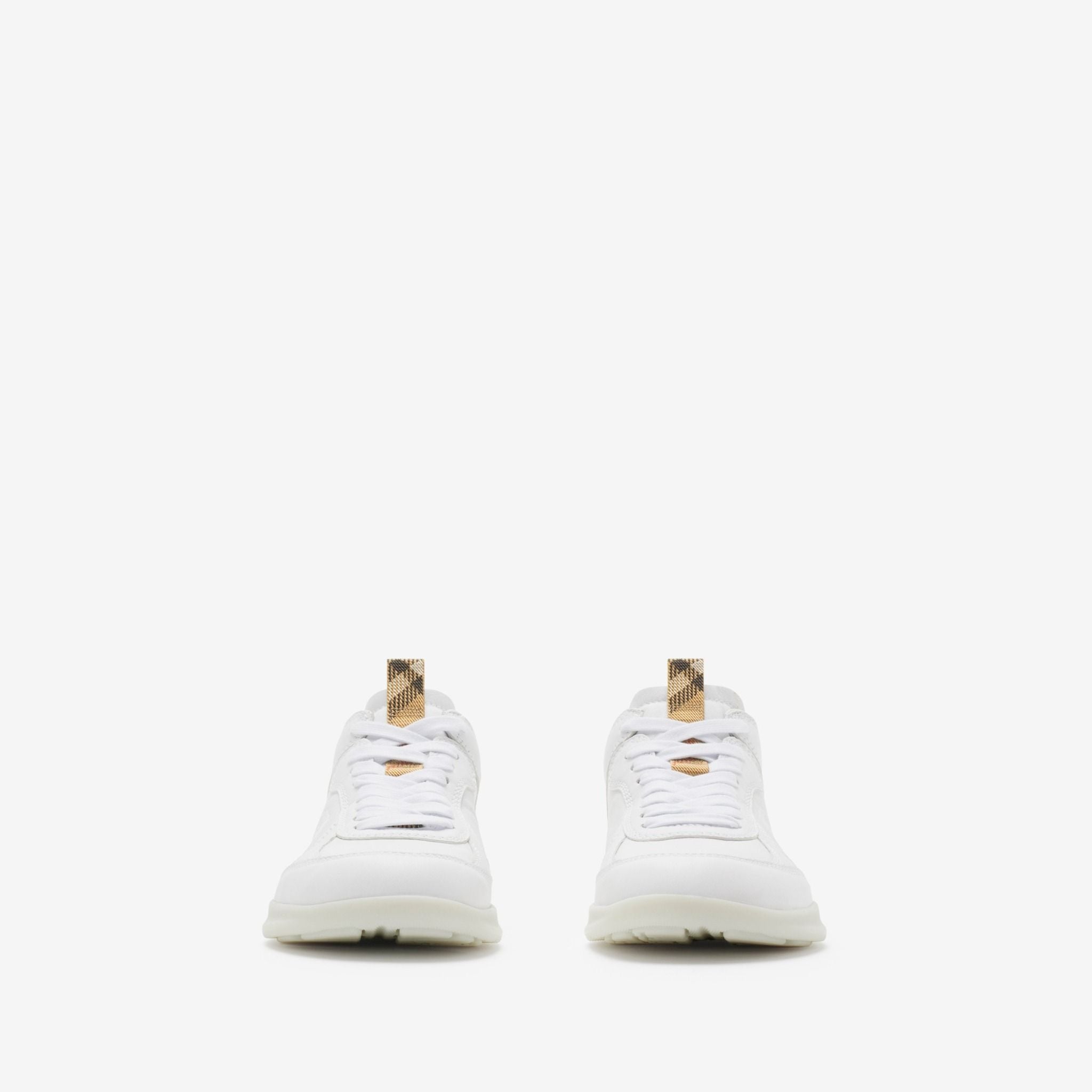  Giày Nam Burberry Leather Matrix Sneakers 'White' 