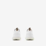  Giày Nam Burberry Leather Matrix Sneakers 'White' 