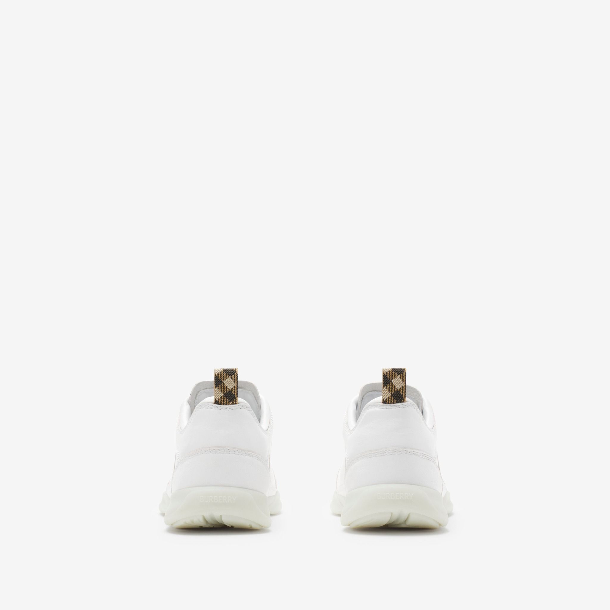  Giày Nam Burberry Leather Matrix Sneakers 'White' 