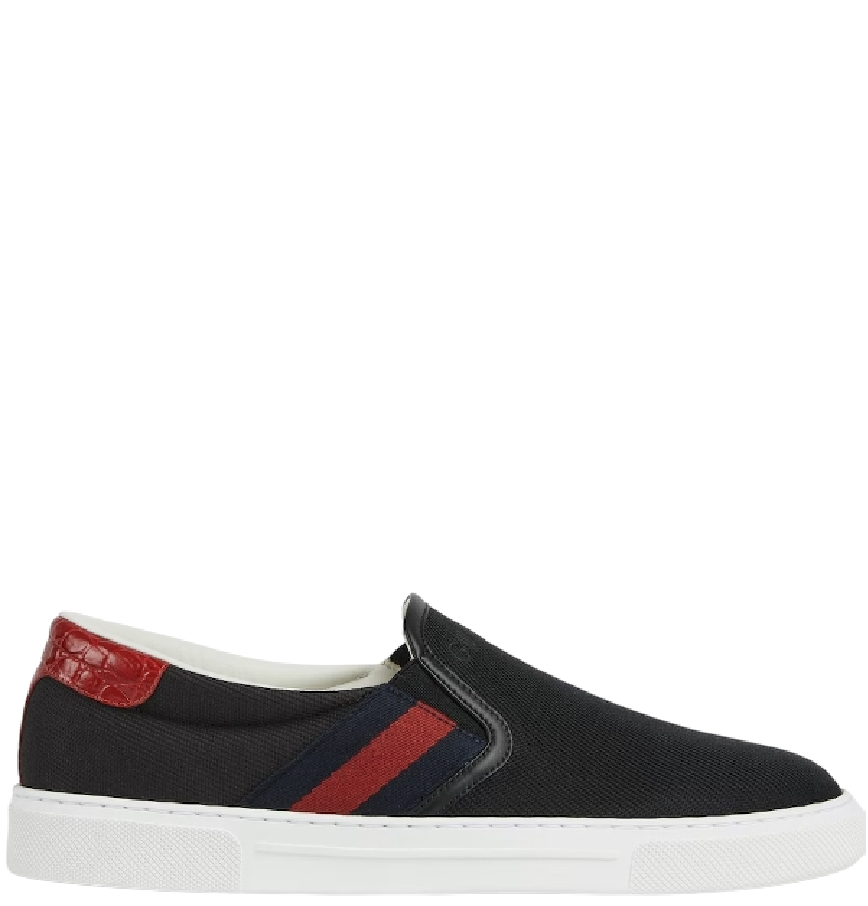  Giày Nam Gucci Ace Slip-on Sneaker 'Black' 