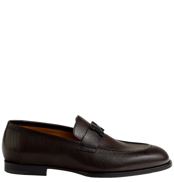  Giày Nam Hermes Honoré Moccasin 'Ebony Brown' 