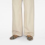  Giày Nữ Burberry Check Knit Baby Ballerinas 'Sand' 