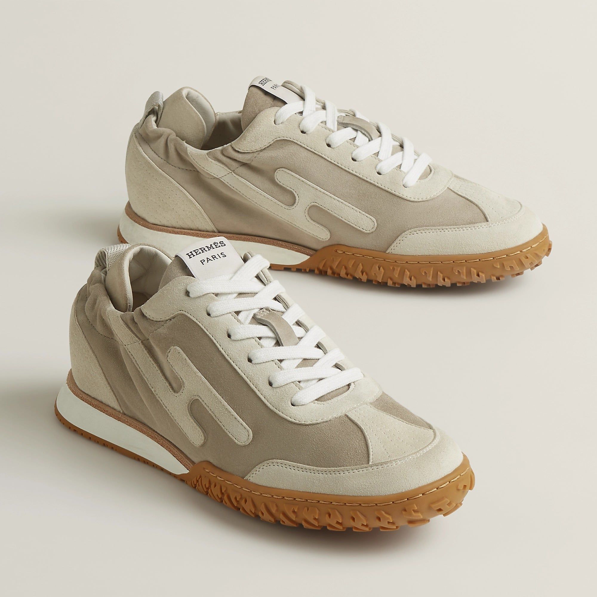  Giày Nữ Hermes Jet Sneaker 'Beige Esquisse' 
