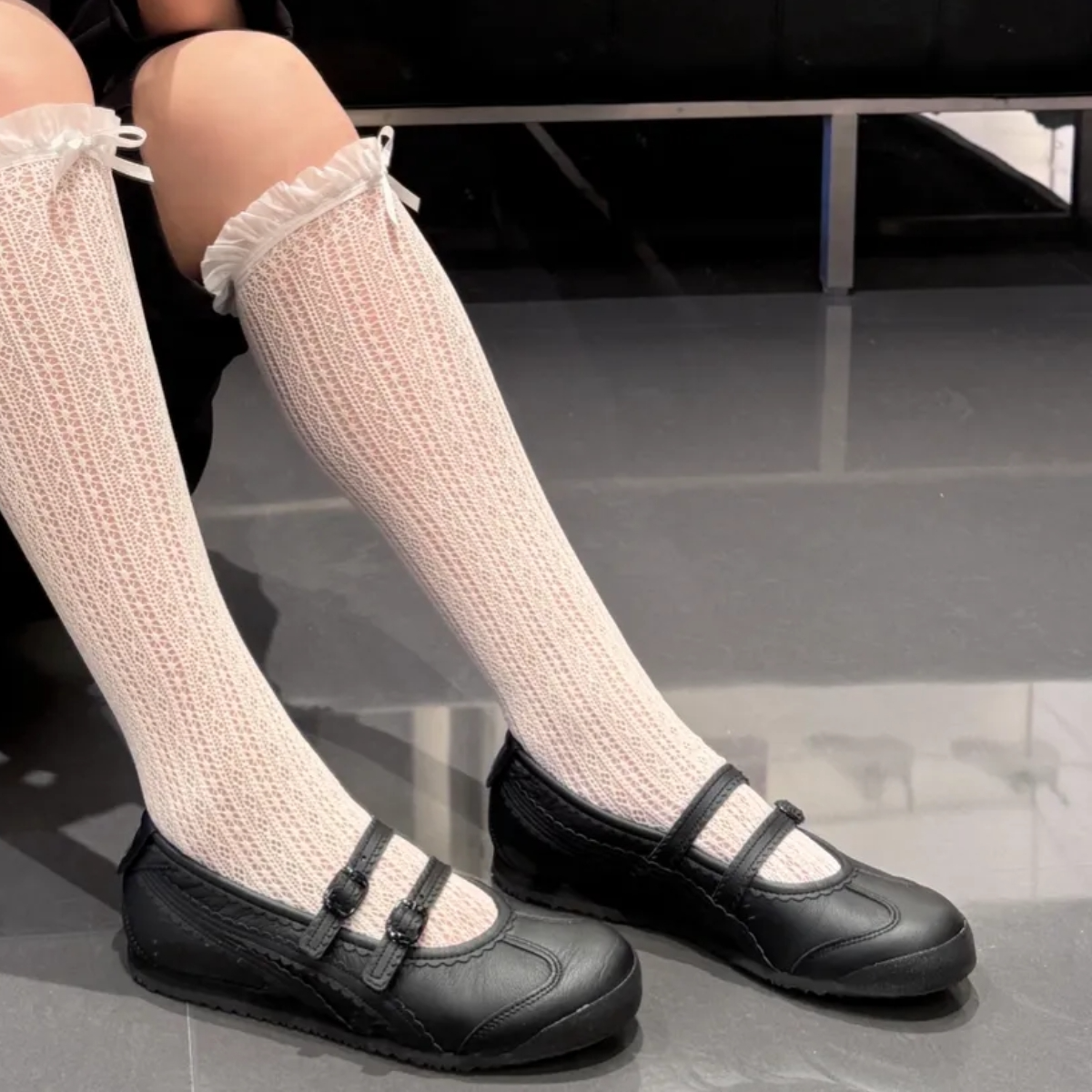  Giày Nữ Onitsuka Tiger Mexico 66 TGRS 'Black' 