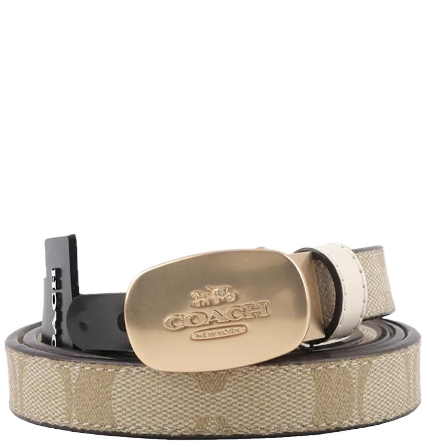  Thắt Lưng Nữ Coach Signature Buckle Belt 'Beige' 
