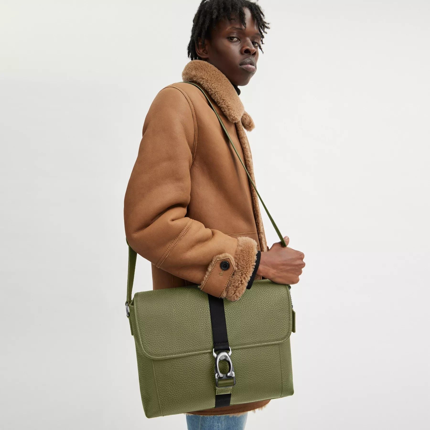  Túi Coach Adjustable Strap Messenger Bag 'Khaki' 