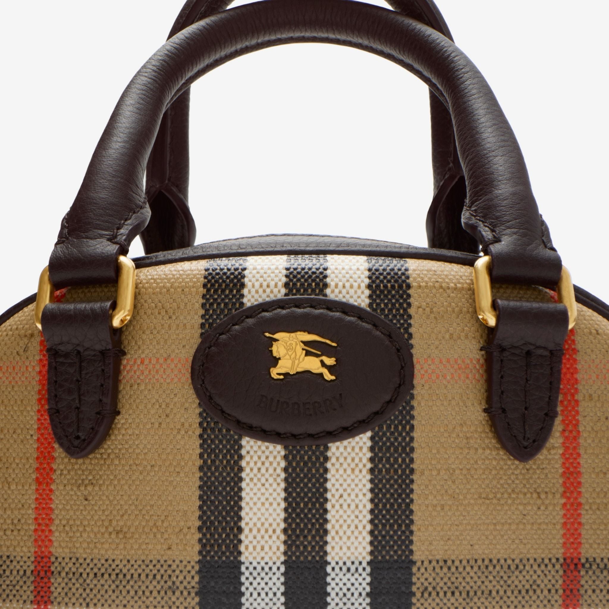  Túi Nữ Burberry Mini Highlands Bowling Bag​ 'Sand' 