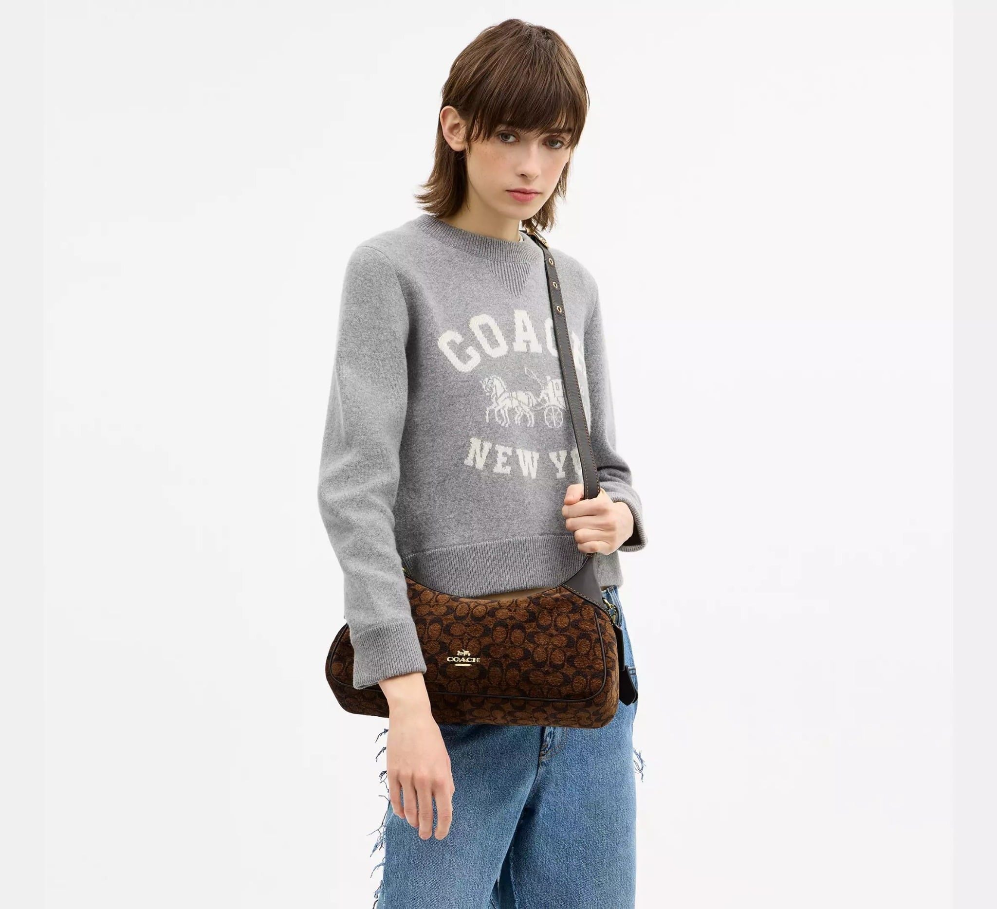  Túi Nữ Coach Ella Small Shoulder Bag 'Truffle' 