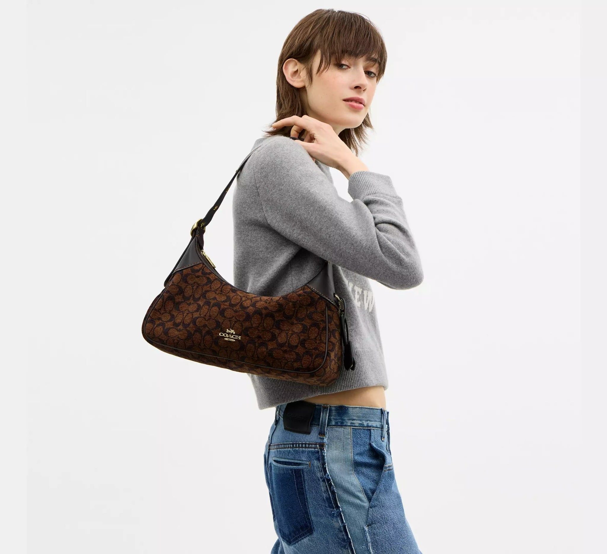  Túi Nữ Coach Ella Small Shoulder Bag 'Truffle' 
