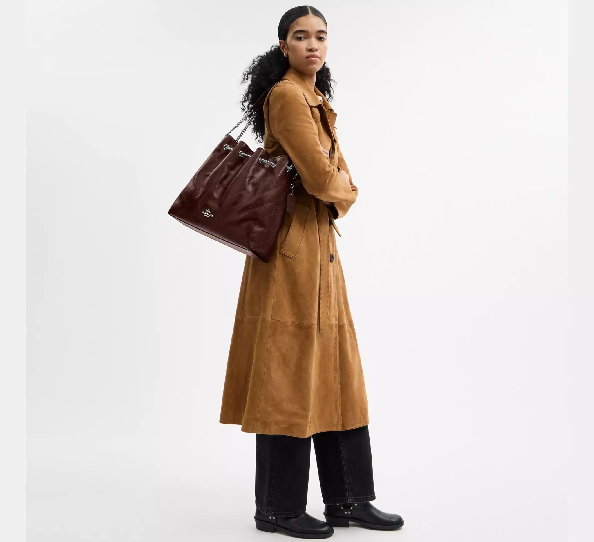  Túi Nữ Coach Evelyn Large Shoulder Bag 'Maple' 