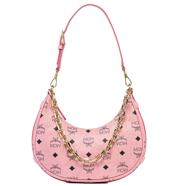  Túi Nữ MCM Aren Crescent Hobo Bag 'Soft Pink' 