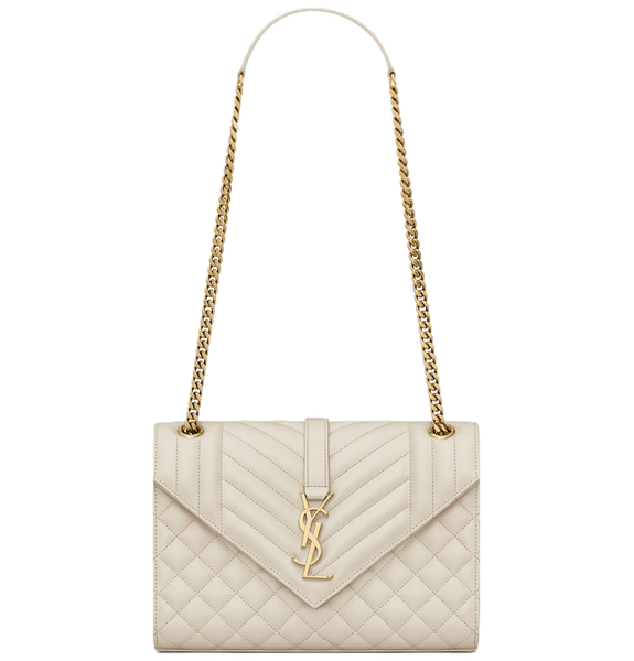 Túi Nữ Saint Laurent Envelope Medium 'Blanc' 