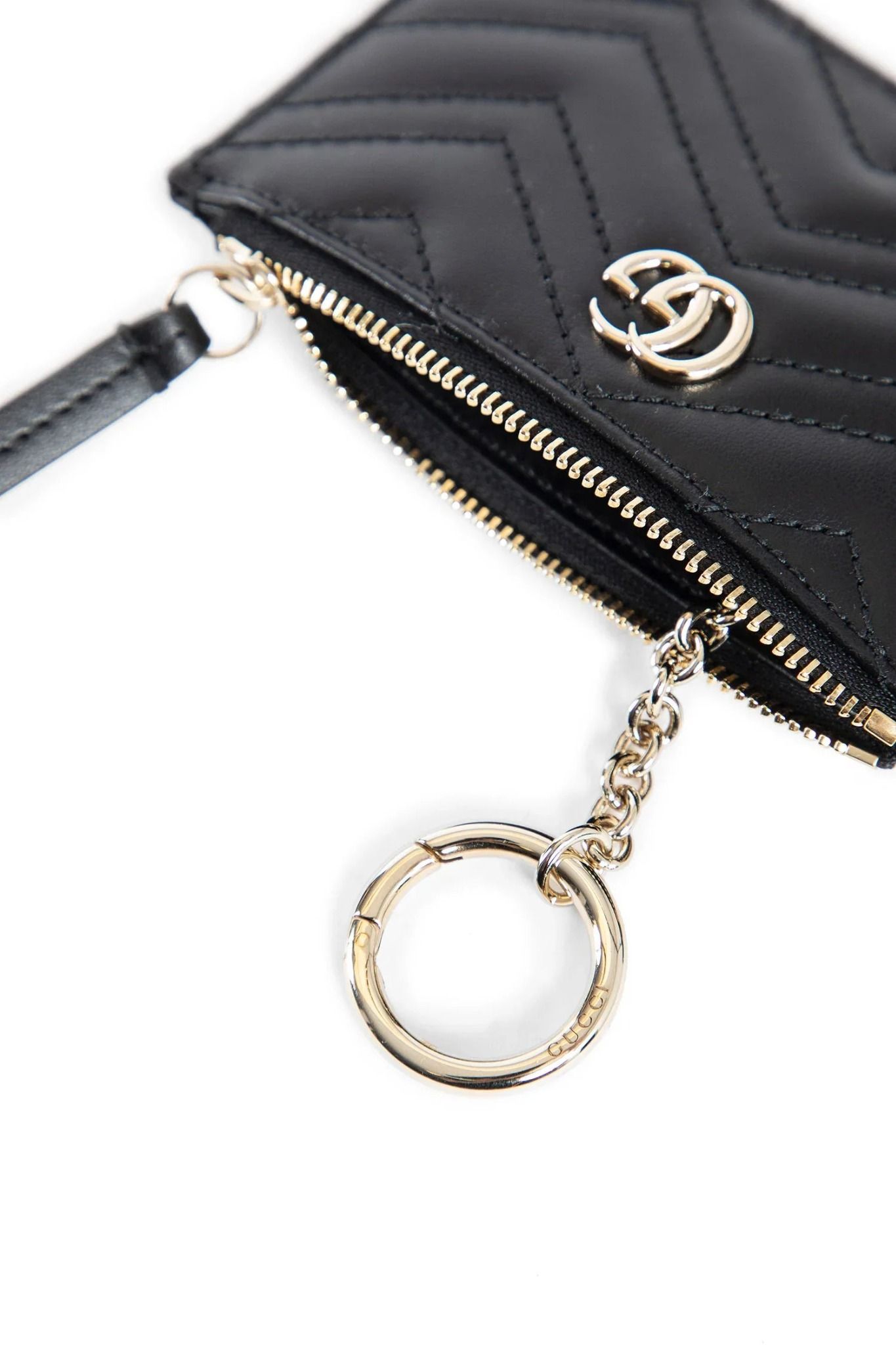  Ví Gucci GG Marmont Zip Key Case 'Black' 