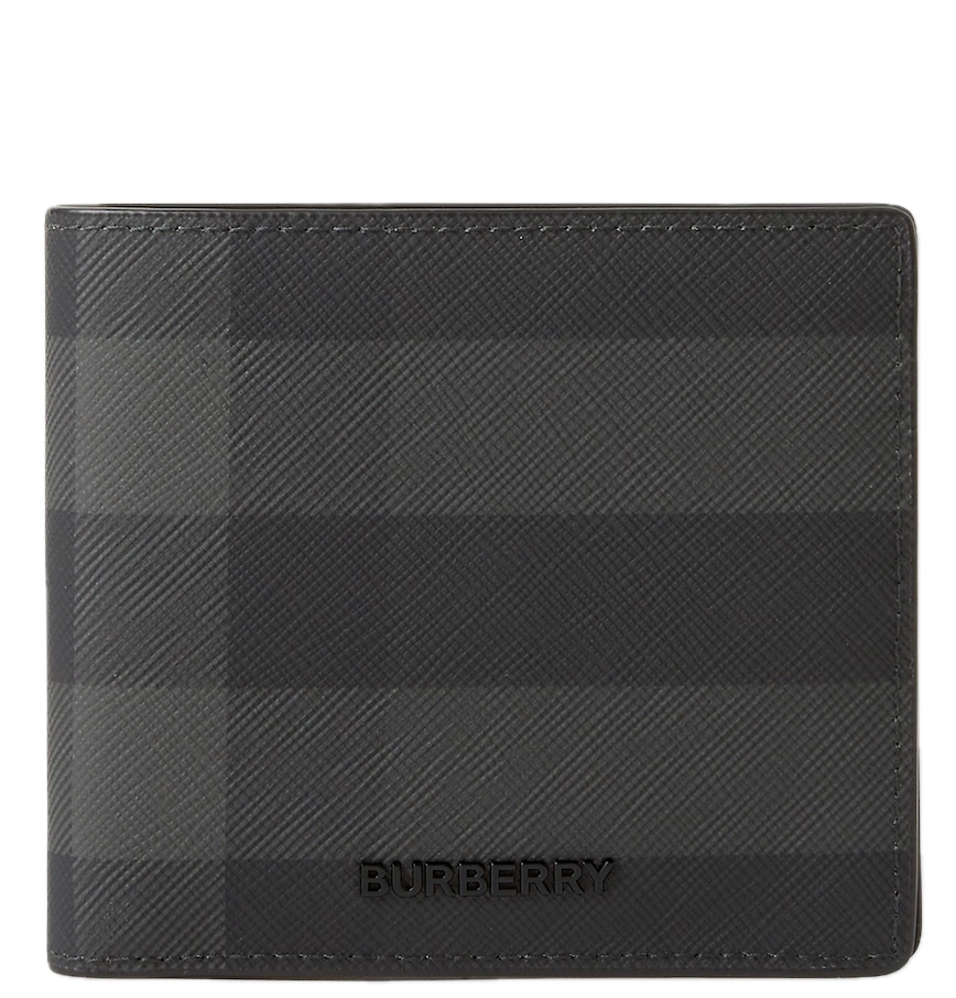 Ví Nam Burberry Check Slim Bifold Wallet 'Charcoal' 