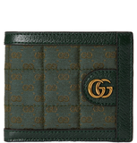  Ví Nam Gucci Mini GG Canvas Wallet 'Green' 