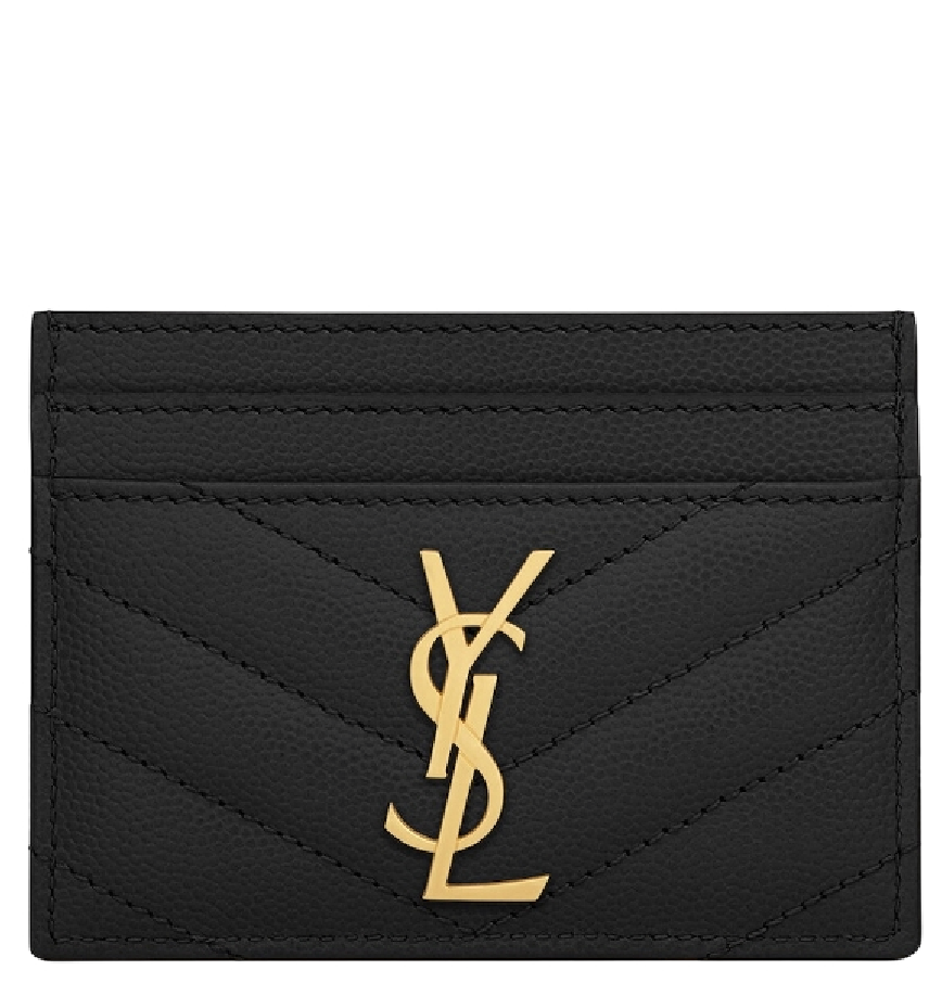  Ví Saint Laurent Matelassé Card Case 'Black' 