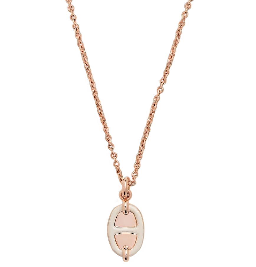  Vòng Cổ Nữ Hermes Mini Maillon 'Crème Rose Gold' 
