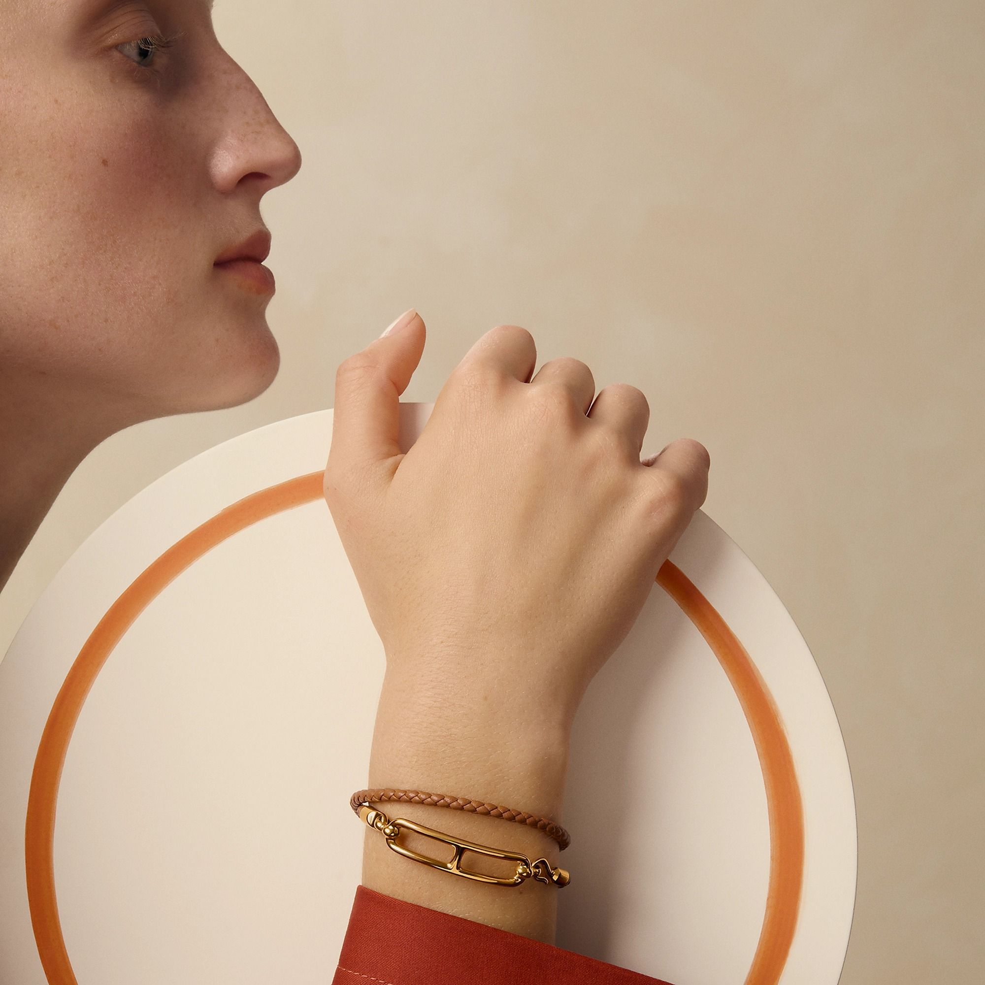  Vòng Tay Nữ Hermes Roulis Double Tour 'Gold' 