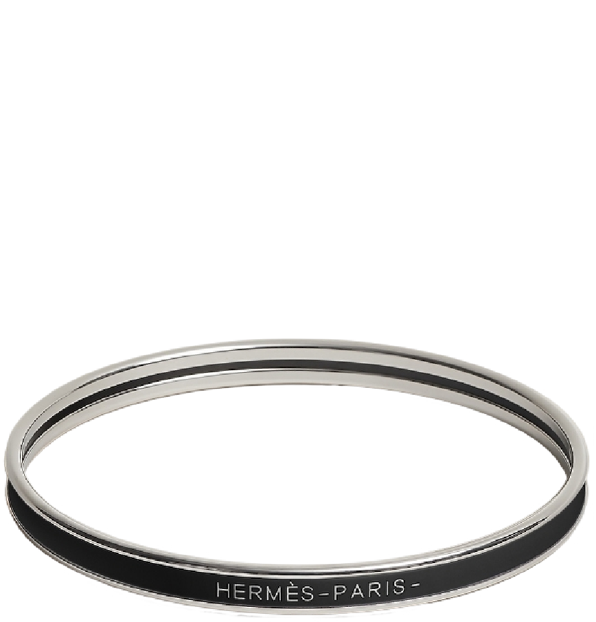  Vòng Tay Nữ Hermes Uni Bangle 'Noir Palladium' 