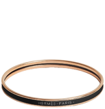  Vòng Tay Nữ Hermes Uni Bangle 'Noir Rose Gold' 