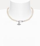  Vòng Cổ Nữ Vivienne Westwood Lucrece Pearl 'Silver' 