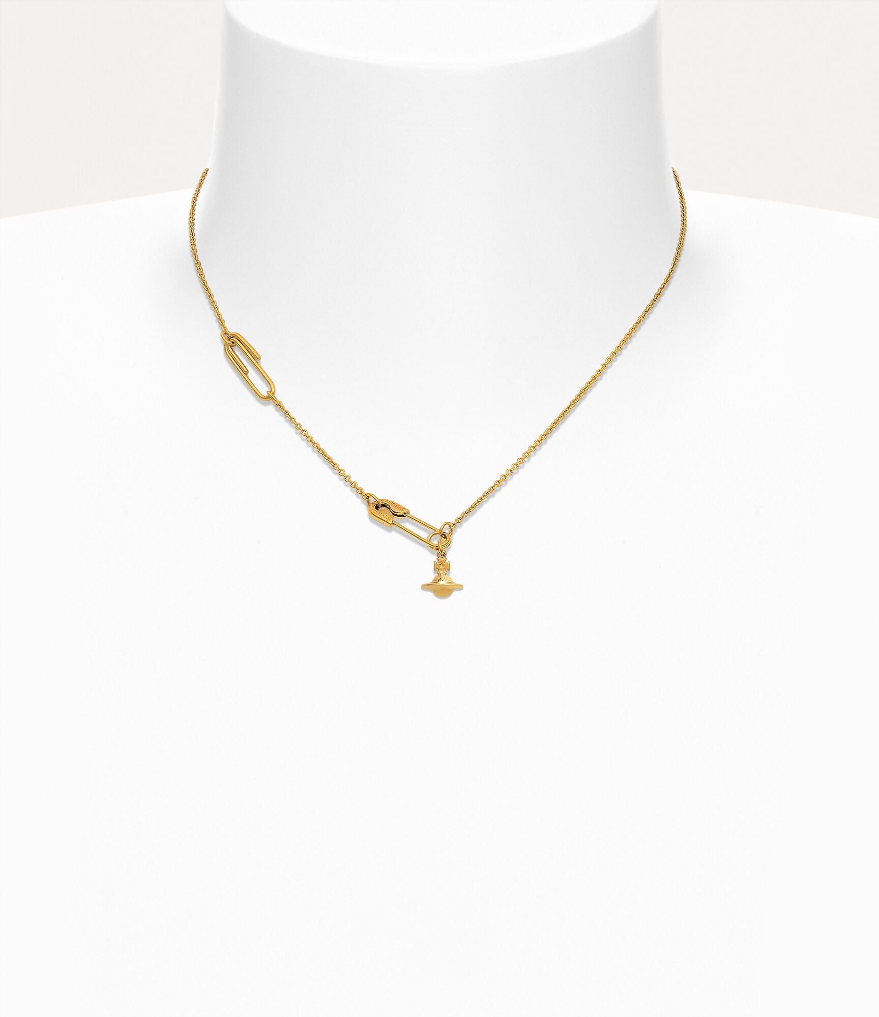  Vòng Cổ Nữ Vivienne Westwood Safety Pin Pendant 'Gold' 