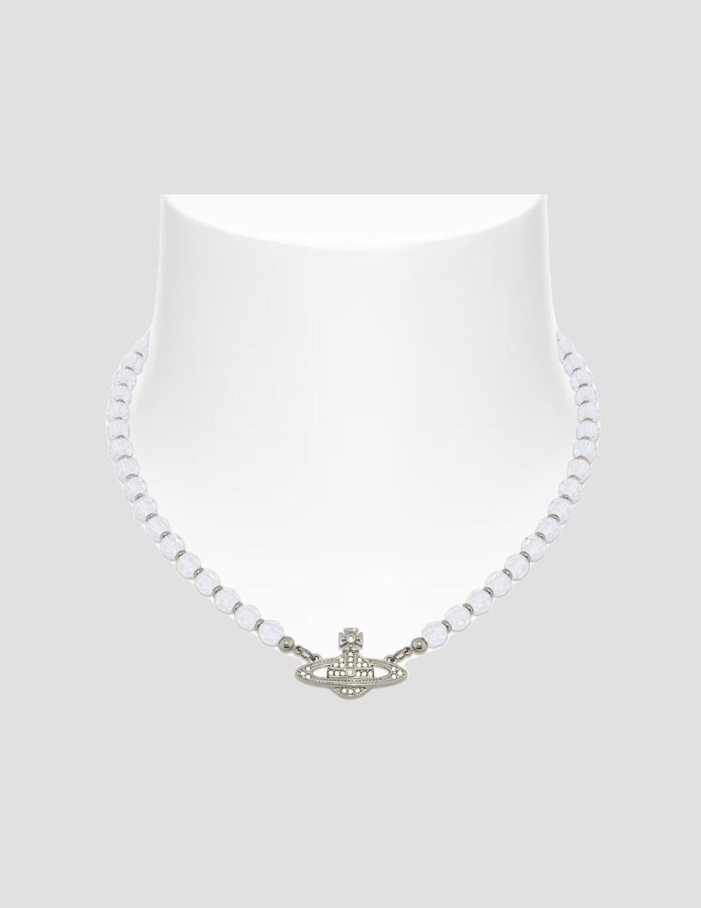  Vòng Cổ Vivienne Westwood Messaline Choker 'Silver' 