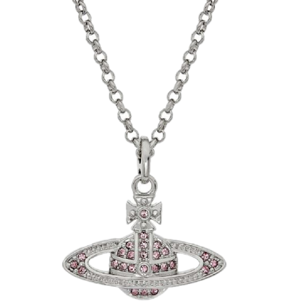  Vòng Cổ Vivienne Westwood Mini 'Silver Pink' 