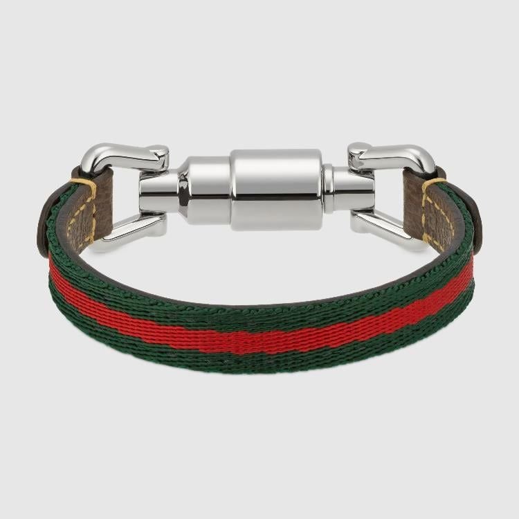  Vòng Tay Gucci Leather Bracelet 'Green Red' 
