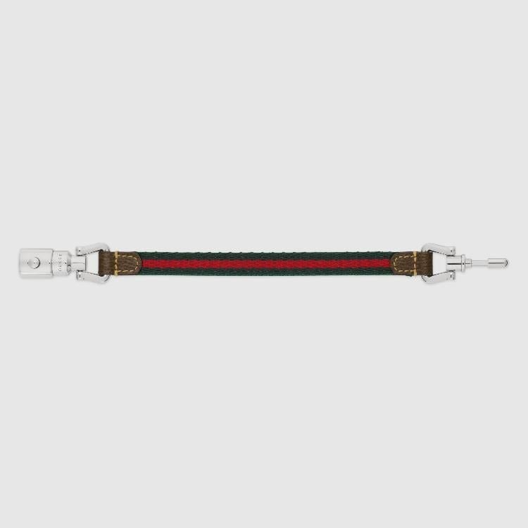  Vòng Tay Gucci Leather Bracelet 'Green Red' 