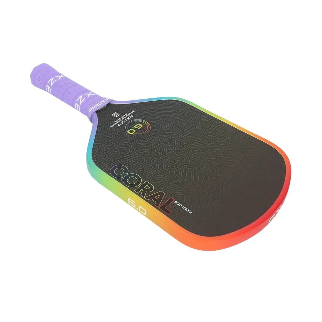  Vợt Pickleball Six Zero Coral Standard 16mm 'Rainbow' 
