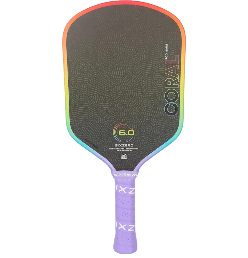  Vợt Pickleball Six Zero Coral Standard 16mm 'Rainbow' 